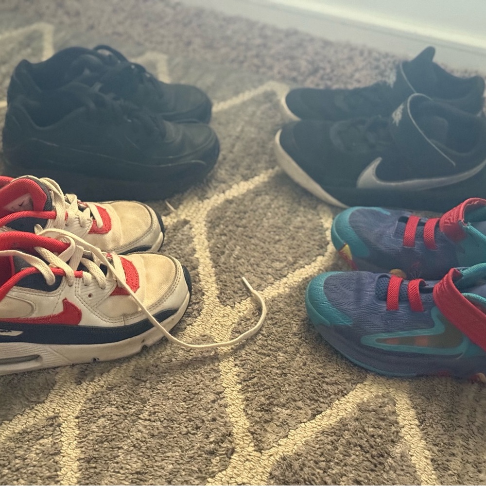Nike Kids' Red, Blue, and Black Sneakers